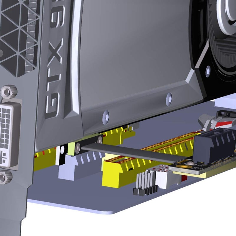 ADT-Link Dual 90Degree Right Angle PCIe 3.0 x1 to x1 Extension Cable R11SL-TL 8G/BPS High Speed PCI Express 1x Riser Card Ribbon Extender - Image 5